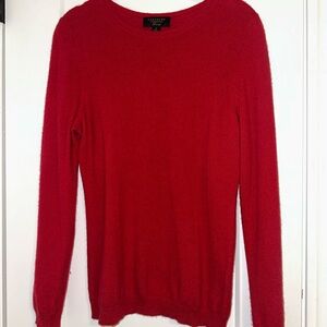 Red Cashmere Crew Neck Sweater